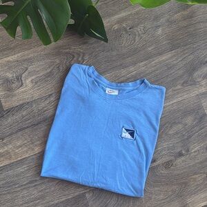 Vintage 90s Nike Embroidered logo swoosh t shirt Carolina blue vtg white tag